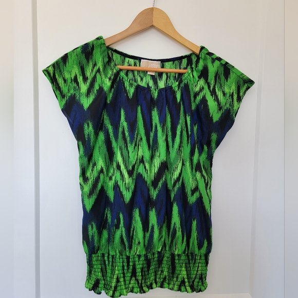 Micheal Kors Chiffon Cap Sleeve Blouse ~ Small - Picture 7 of 7